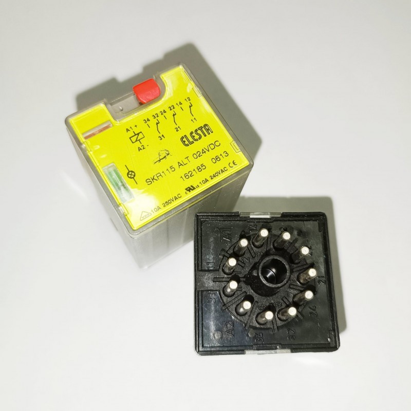 SKR115ALT 24VDC  10A 3C 11PIN YUVARLAK ELESTA GÜÇ RÖLE