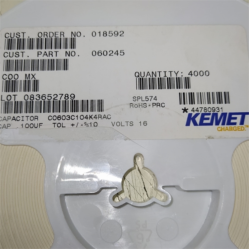 C0603C104K4RACAUTO 100NF 63V 603 KEMET SMD SERAMİK KONDANSATÖR